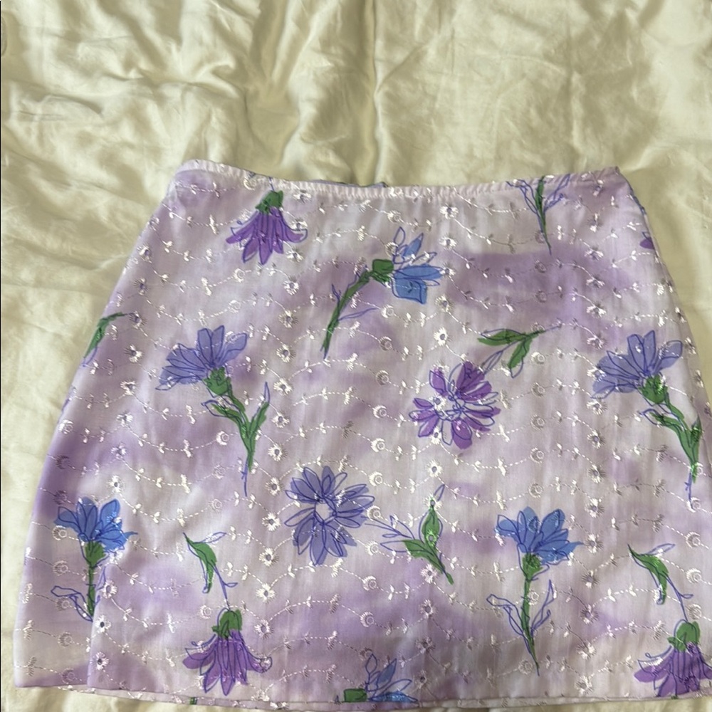 Floral Purple Skirt